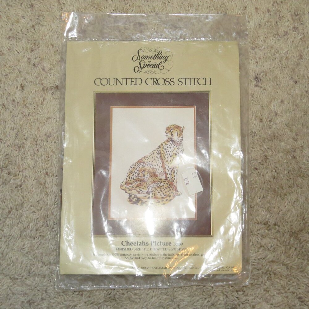Counted Cross Stitch Kit Cheetahs Complete New